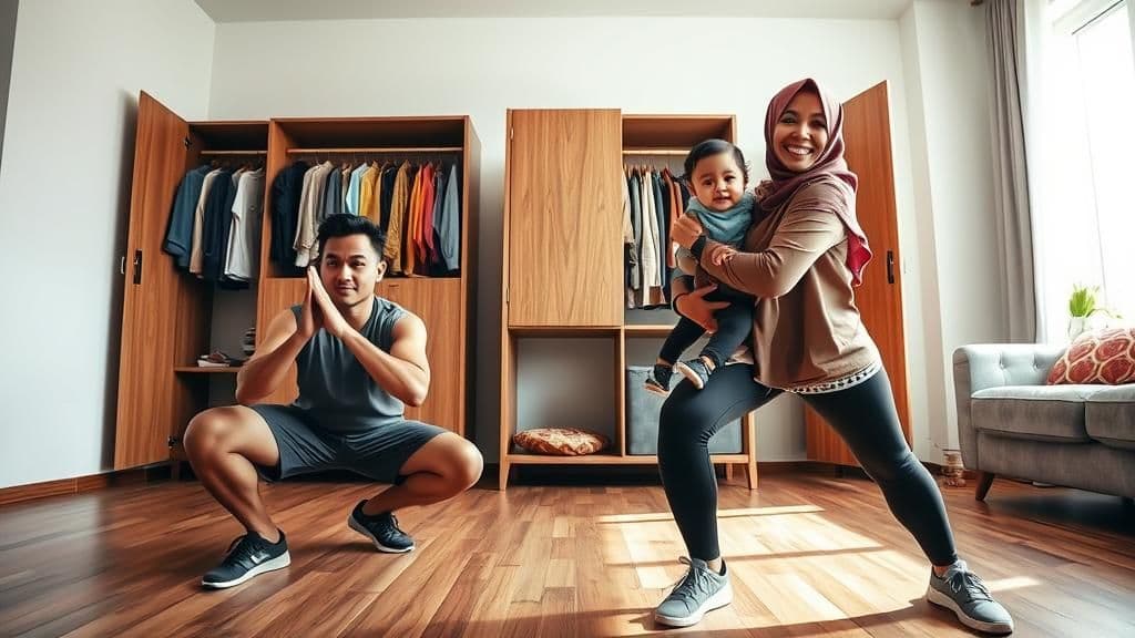 Senaman ringan dekat rumah untuk wfh