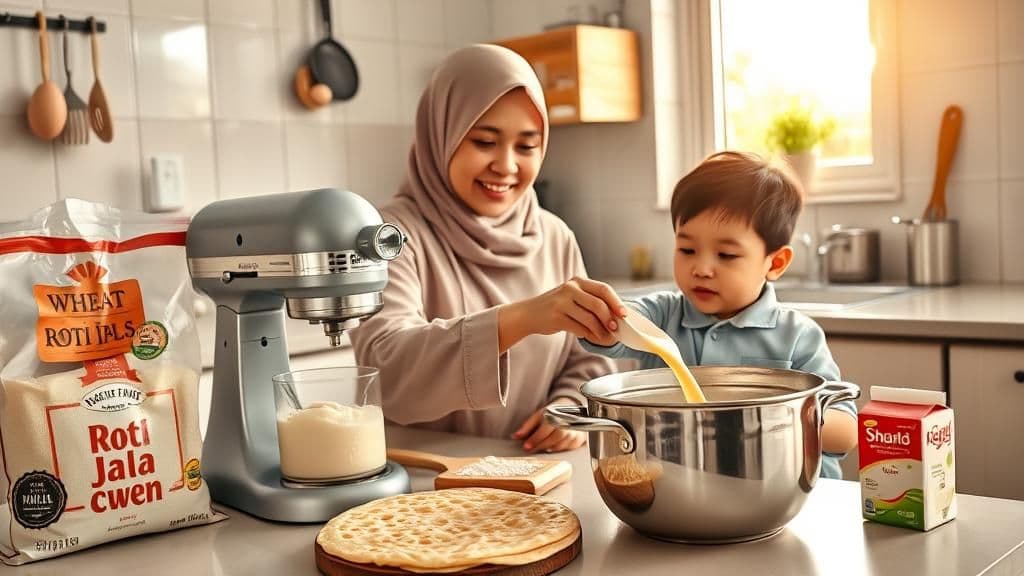 Roti jala dengan kari ayam terbaik