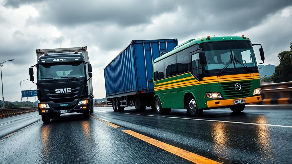 Kenderaan berat di plus - halangan